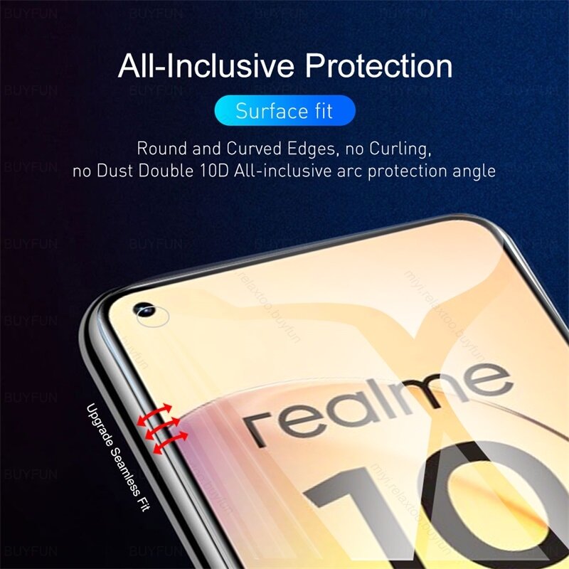 4PCS 30000D Soft Hydrogel Film For Realme 10 4G RMX3630 6.4" Screen Protector Not Glass On Realme10 Realmy Realmi Realm Relme 10