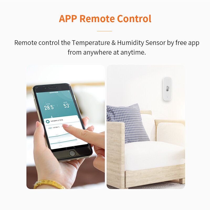 Tuya-Zigbee/WiFi 스마트 온도 습도 센서, 실내 습도계 온도계 앱 실시간 모니터 알렉사 구글로 작동