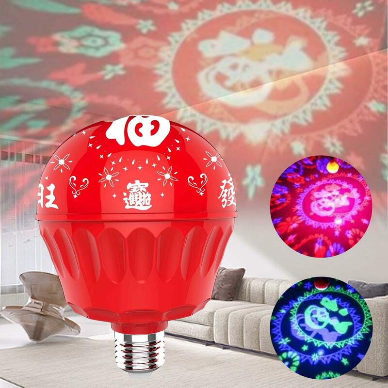 Atmosfera do ano novo lunar chinês luz, lanterna sorte automática, lanterna colorida