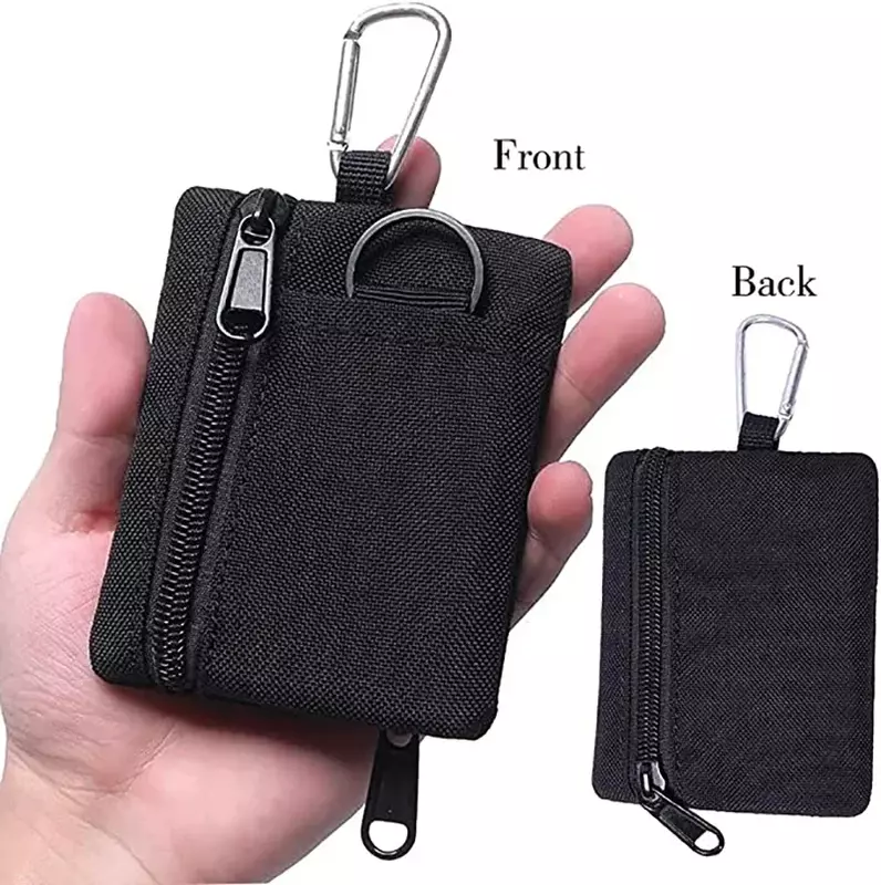 กระเป๋าเข็มขัดขนาดเล็กพวงกุญแจแนวยุทธวิธีกระเป๋า EDC กระเป๋าที่ใส่บัตรประชาชน dompet koin รถกุญแจสำรองกระเป๋าคาดเอวกระเป๋าหูฟัง