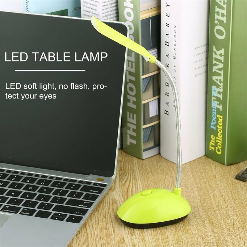 Mode Ultra-lumineux Vent LED Bureau Lumière Économique AAA À Piles Livre Lecture Lampe avec Flexible Tube PY-X7188 lampe de bureau
