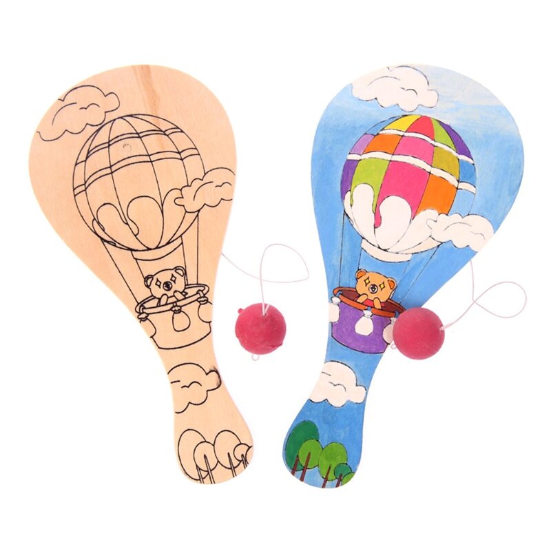 Игрушка-ракетка с 4 вариантами рисунков для детей