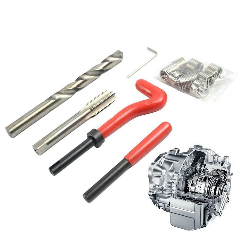 Universal Thread Restorer Kit, Kit de Reparo Helicoil, Roscas Danificadas, Auto Ferramentas do Motor, 15Pcs