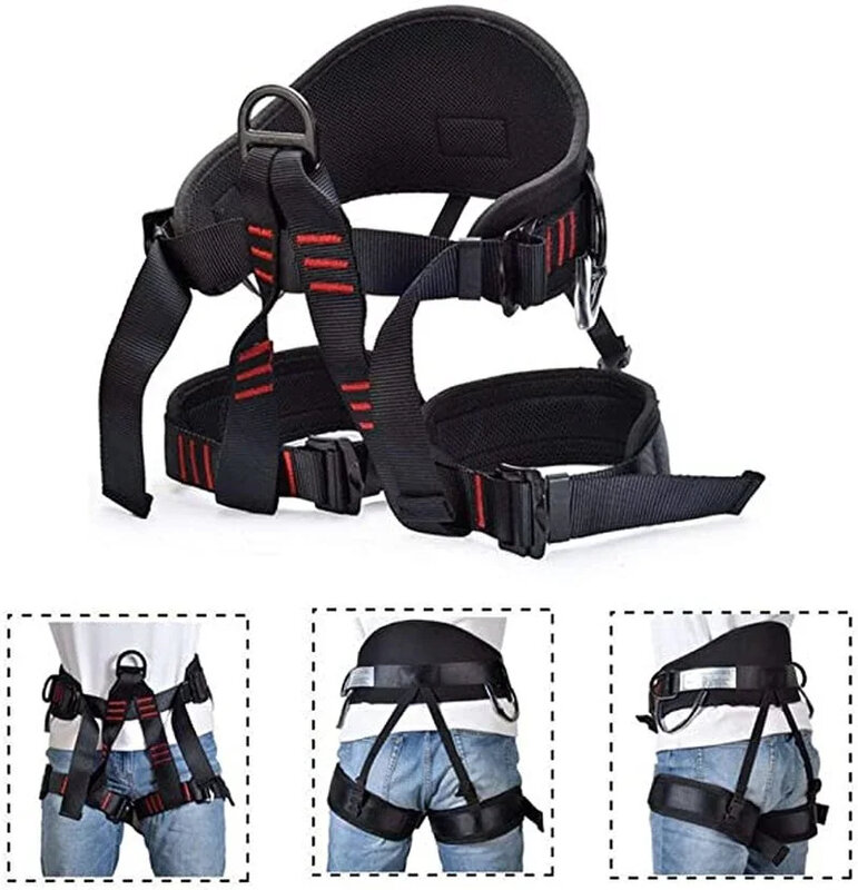Cintura di sicurezza a mezza lunghezza per alpinismo da arrampicata all'aperto per imbracatura regolabile ad alto lavoro attrezzatura di sicurezza per imbracatura in vita