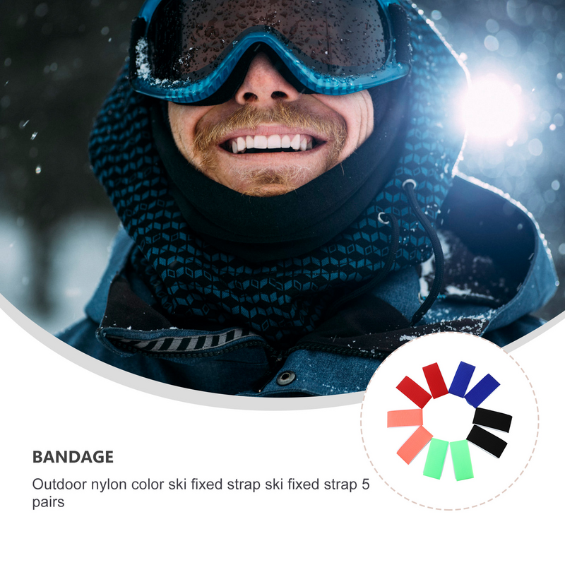 Ski Strap-Porte-Skis Réglable en Caoutchouc Noir pour Homme, Accessoires de Sangles pour Bottes de Ski, Cadeaux