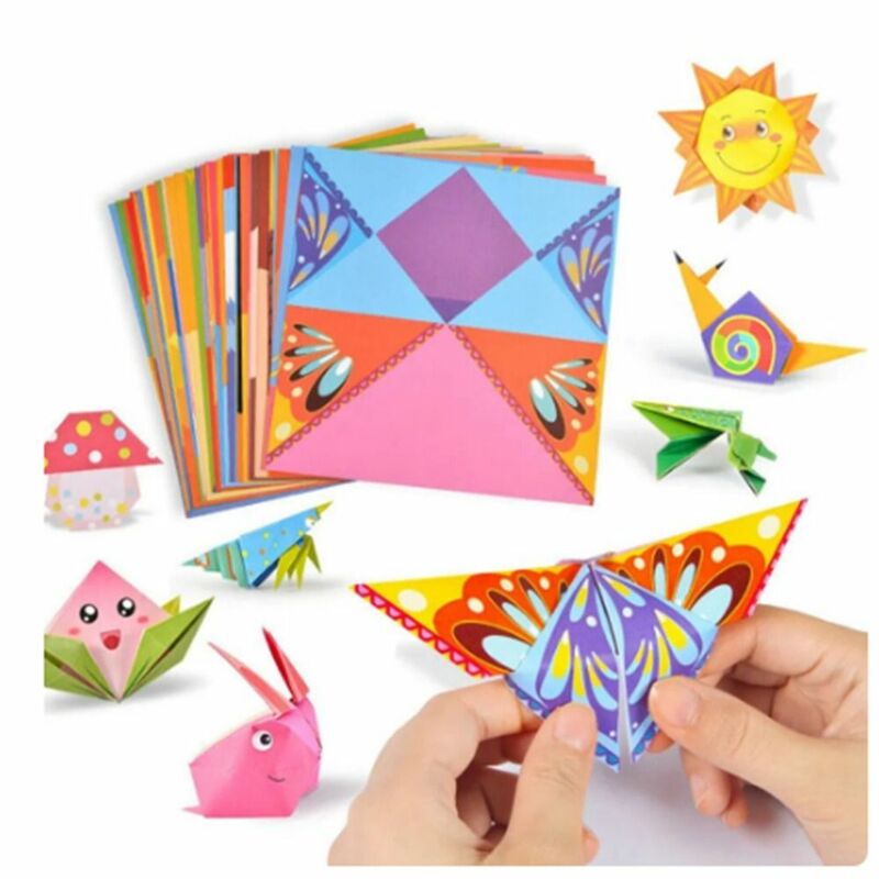 Kertas kerajinan edukasi hewan kartun mainan edukasi kertas Origami kertas Origami hewan kartun kertas Origami Montessori DIY