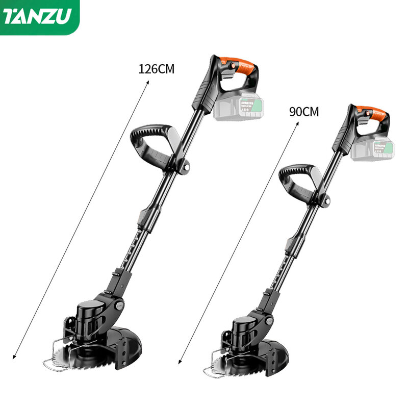 Electric Lawn Mower 21V Handheld 1880W Grass Cutting Wood Trimmer Length Adjustable With Battery Cordless Garden Power Pruning