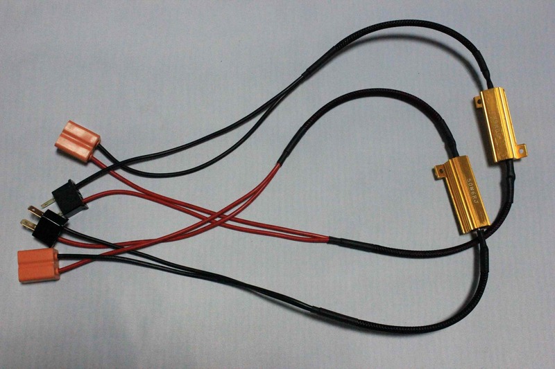 50W H7 H8 9005 HB3 9006 HB4 dekoder LED pembatal kesalahan Resistor beban mobil Canbus lampu dekoder pembatal kabel gratis