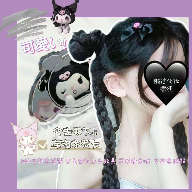 Pinzas para el pelo para niña, accesorios para el cabello con lazo de calavera rosa, horquillas bonitas de 1 a 3 piezas, estilo gótico Kawaii, JK Cos Lolita
