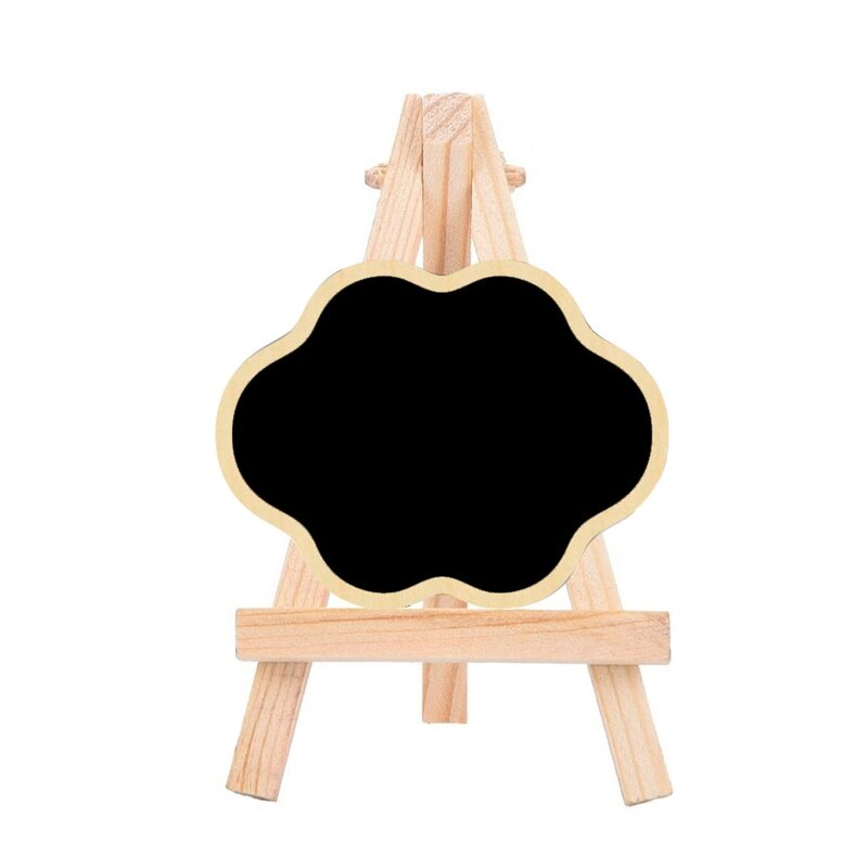 Y1UB Mini Chalkboard Sign Collapsible Wooden Easel Table Number Sign Name Label Tabletop Message Board for Wedding Party
