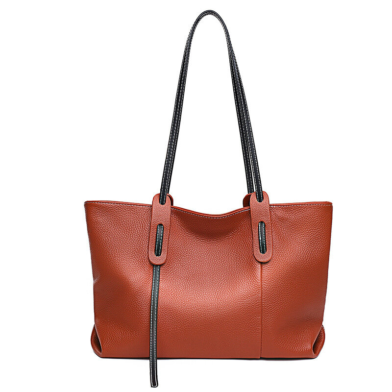 Genuine Shoulder Bag Single Leather Large Capacity Handbags For Women High-Quality Multicolored Messenger Luxury Crossbody Y2k