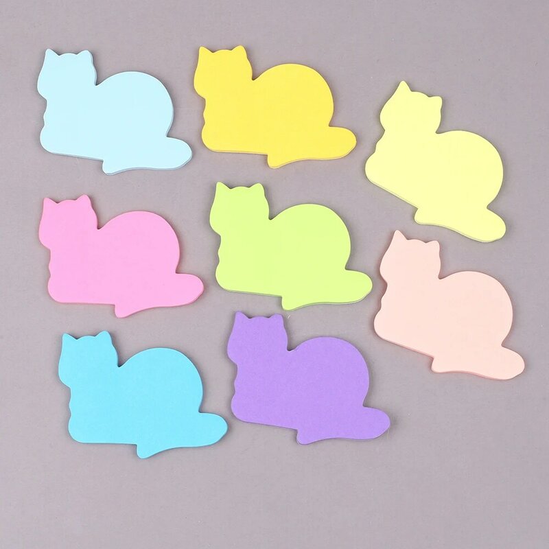 Caja de notas adhesivas coreanas con forma de pata de gato, Mini almohadillas de notas Kawaii, marcador de índice, papelería para niños y niñas, suministros escolares