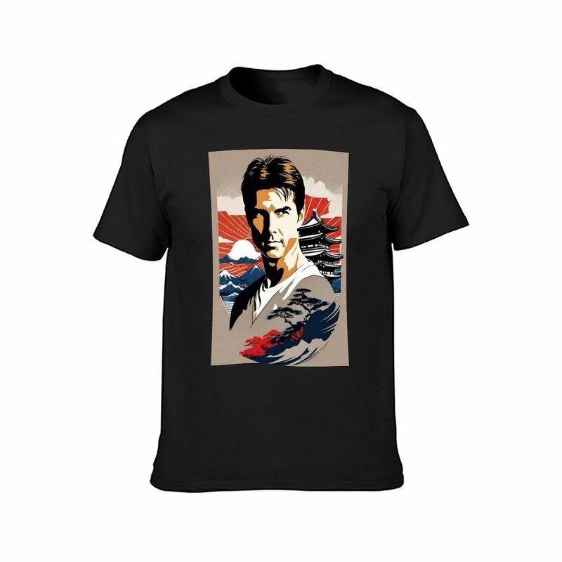 Kaus seni budaya Jepang T-Shirt Tom Cruise di tampan muda Atasan grafis pakaian musim panas kaus berat untuk pria