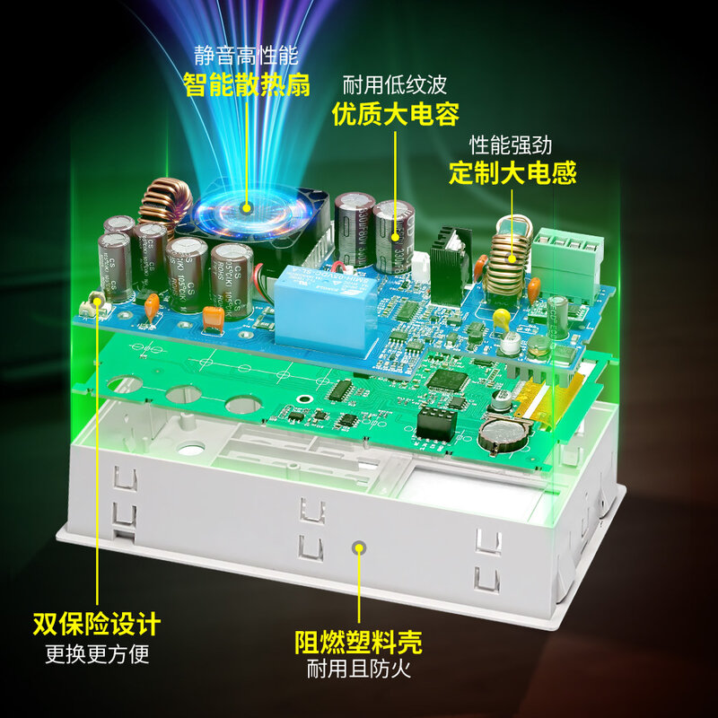 Fuente de alimentación ajustable RD6012 CNC DC, estabilizador de interruptor de potencia de mantenimiento Experimental, módulo reductor de 60V