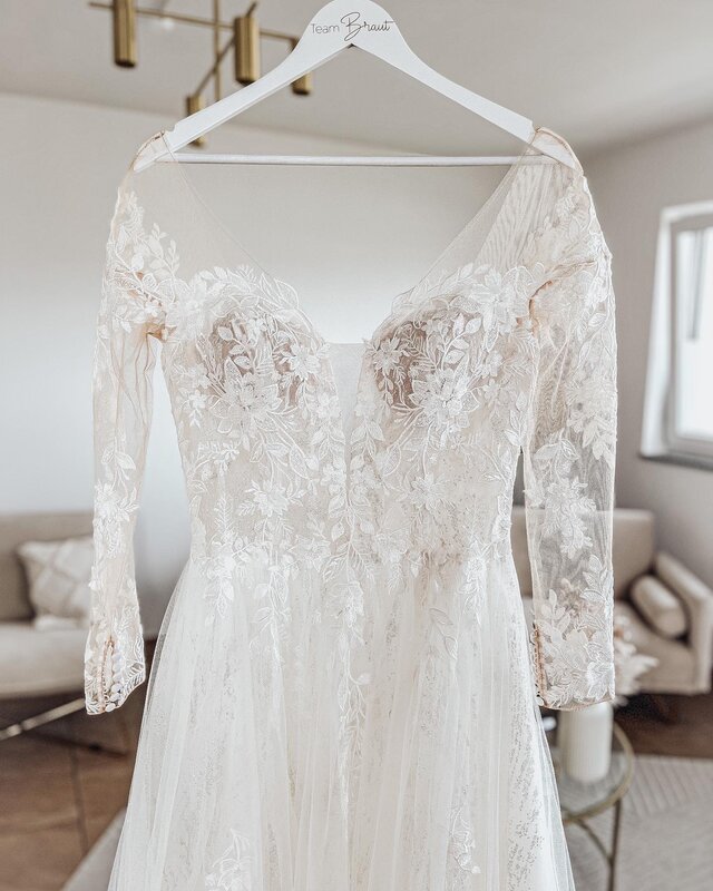 2023 Plus Size Country Garden Backless Scoop A-line White Lace Wedding Dress Lace Bridal Gowns Dresses vestido de novia ZJ012