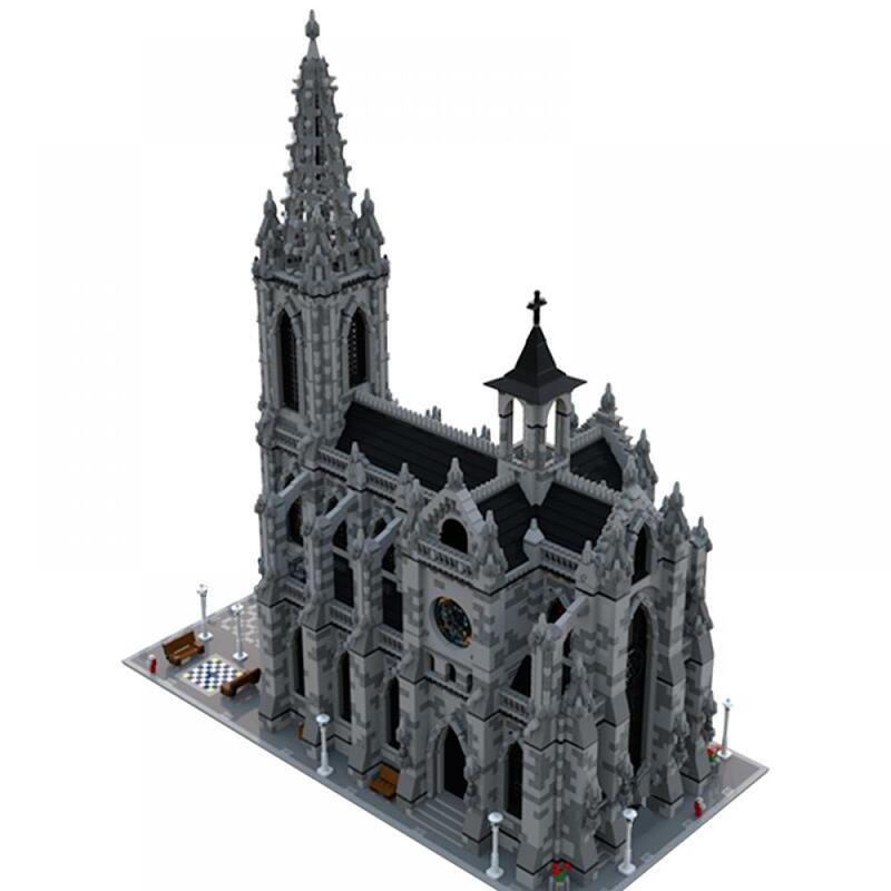Kathedrale Bausteine Street View Architektur Sammlung Kirche Modell DIY Haus Ziegel für Baukasten für Erwachsene Spielzeug