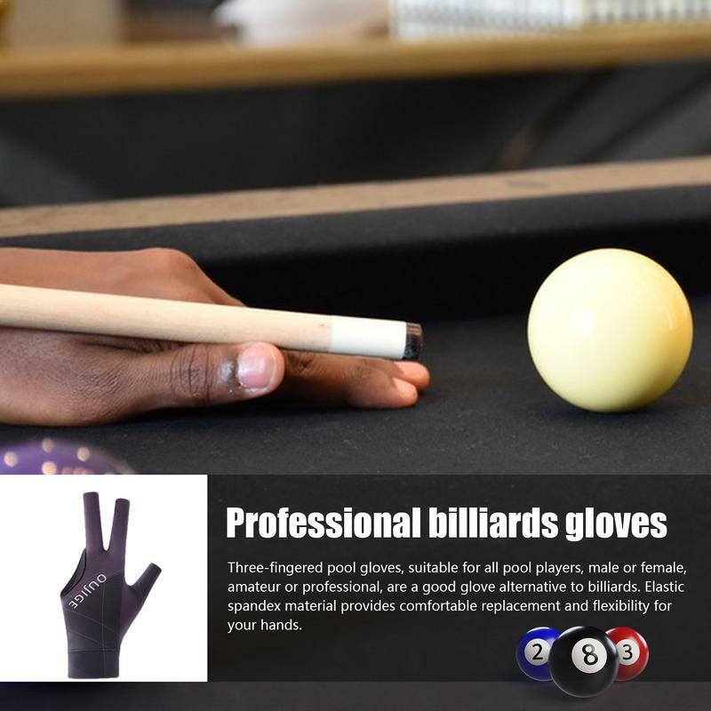 Billard handschuhe für Männer Unisex Drei-Finger-Billard handschuhe verdickt Handgelenk Design Sport zubehör für Billard