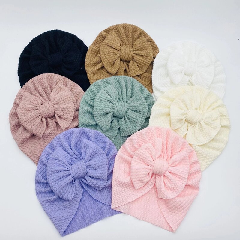 Knotted หมวกสำหรับหมวกเด็กทารกหมวก Beanie Bow Headband ทารก Turban เด็กแรกเกิดอุปกรณ์เสริมฤดูหนาวหมวก Bonnet หมวกแม่เด็ก