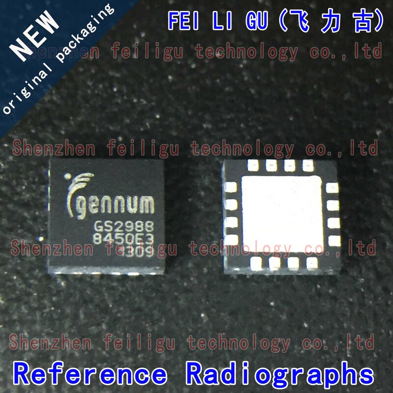 Componentes eletrônicos do chip de driver de interface de vídeo, 100% original, GS2988INE3, GS2988INE3, GS2988 pacote QFN16, 1-15pcs