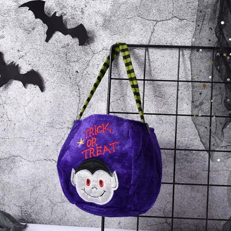 Happy Witch Elf dolcetto o scherzetto borsa di zucca borsa di caramelle di Halloween borsa regalo