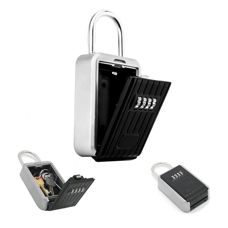 4-digit Combination Password Key Safe Can Be Wall-mounted Outdoor Key Storage Lock Box Reset Password Key Cover