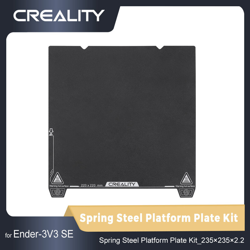 Accessoires d'imprimante 3D de kit de plat de plate-forme d'acier de ressort de Ender-3V3 SE de Creality