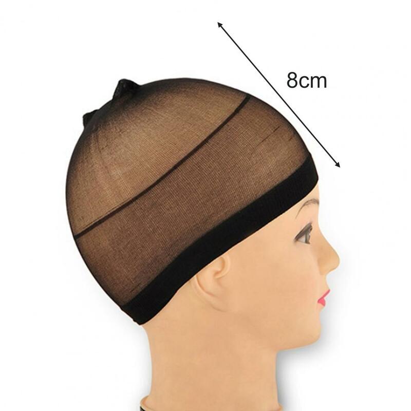 2Pcs 16.5*8cm Wig Caps Net Unisex High Elastic Stocking Liner Caps For Cosplay Top Hairnets Mesh Weaving Wig Open At One Ends