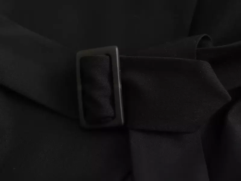 Combinaison noire ample pour femme avec ceinture, revers décontracté, style long, vintage, sans manches, boutonnée, nouvelle mode