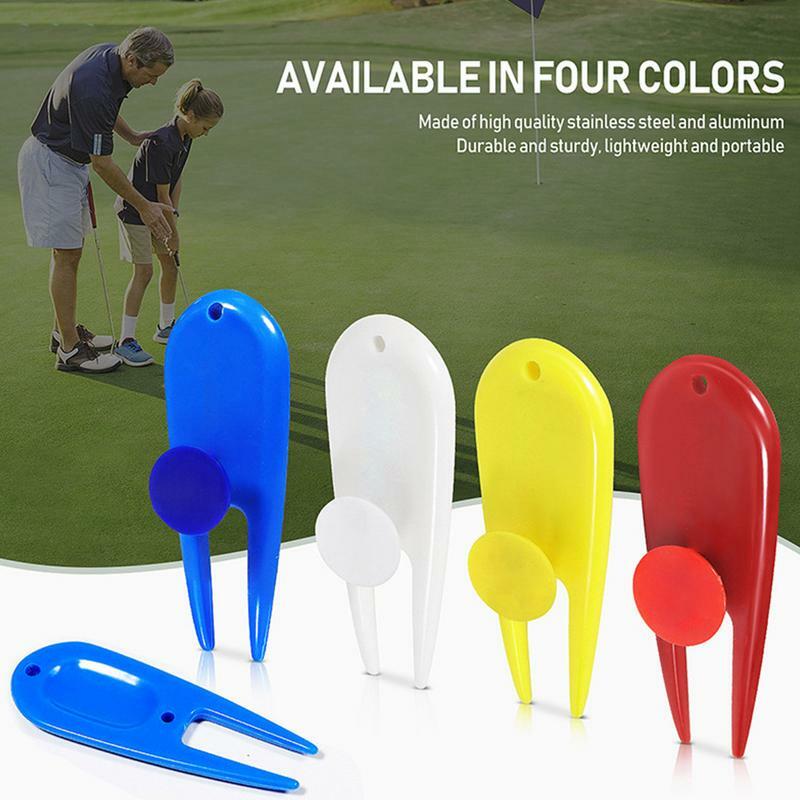 Golf Ball Marker Divot Tool com design ergonômico, Golf Repair Tool para iniciantes Advancers e amantes do golfe