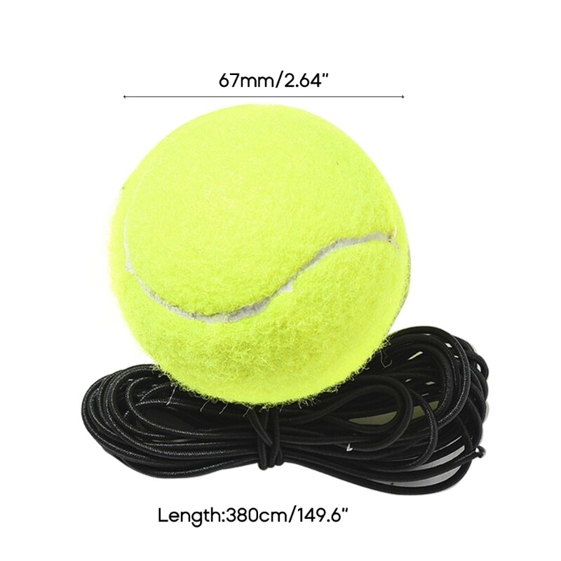 2-delige tennistrainingsbal met touwtje voor tennistrainer-training voor één speler