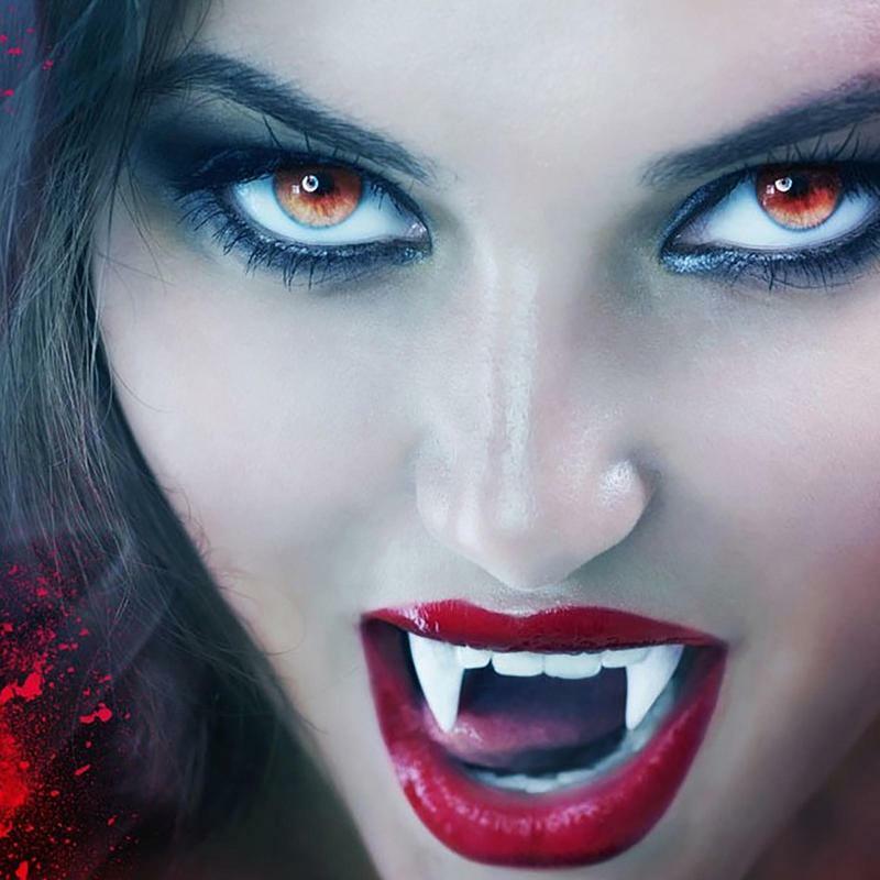 Dentes de Vampiro Realistas Cosplay Acessórios Traje, Dentaduras Vampiro, Halloween Party Costume Props, Party Favor