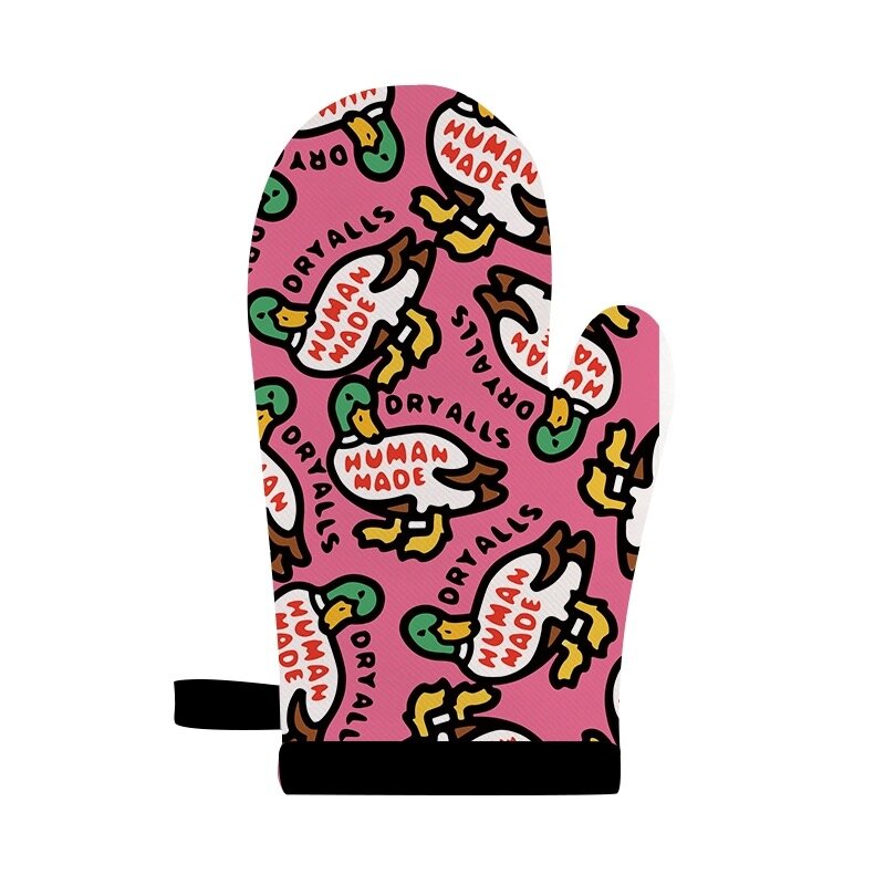 Простые перчатки HMUAN с защитой от ожогов, японская утка, кухонные изолированные перчатки для микроволновой печи, устойчивые к высоким температурам