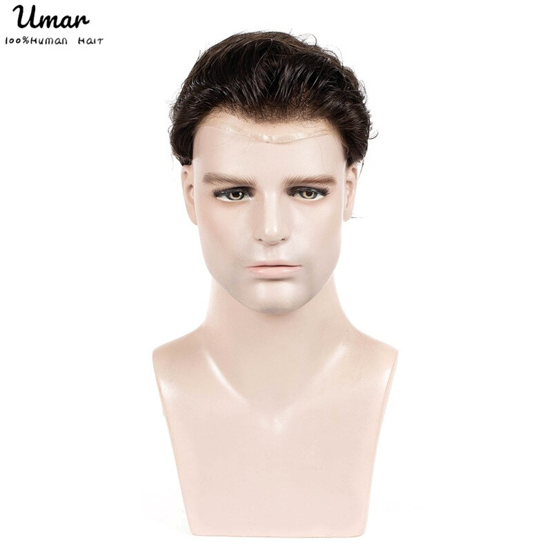 New Full Lace Frech Lace Base Wig Breathable Male Capillary Prothesis Hair Toupee For Men Human Hair Systems Unit Men's