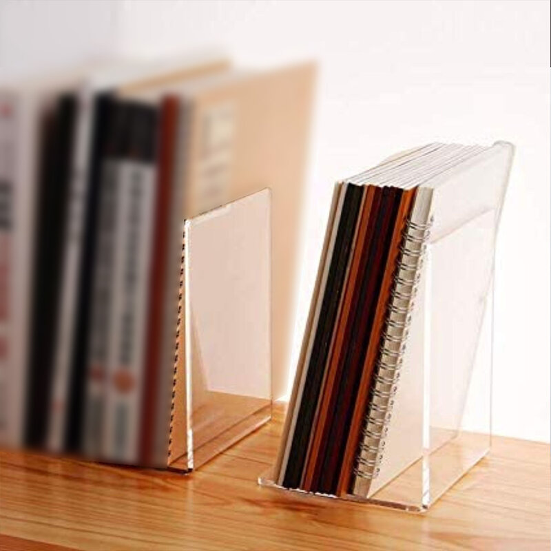 4 Pak/lot Bookend elegan untuk menampilkan koleksi dengan gaya fungsional penahan buku minimalis