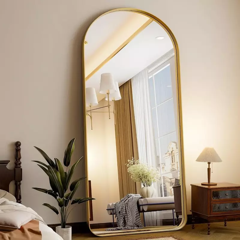 Miroir de Sol Noir à Encadrement Profond de 71x30 Pouces, Accessoire Mural à LED, Mobilier de Salon, Maison, Sans Fret