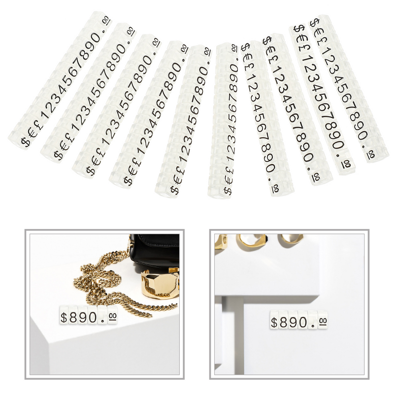 Tag Label kulkas berdiri kubus Harga tampilan perhiasan penghitung nomor Harga blok dolar blok surat acara