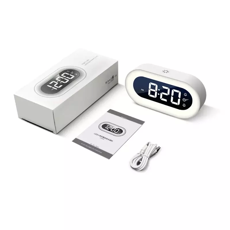 Цифровой светодиодный Будильник Xiaomi Mijia, музыкальный будильник с голосовым управлением, ночник, дизайнерские настольные часы, украшение для дома и стола, подарок для детей