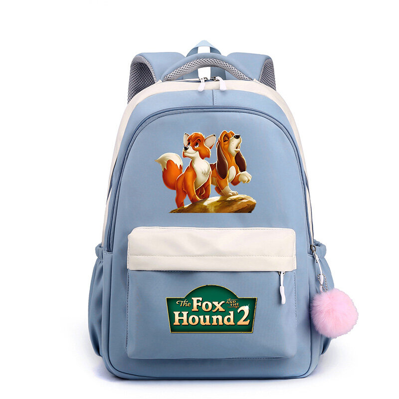 حقائب مدرسية للأطفال والمراهقين من ديزني فوكس والكلب ، حقيبة ظهر للطلاب بسعة عالية ، حقيبة سفر للفتيات اللطيفة ، أزياء شائعة