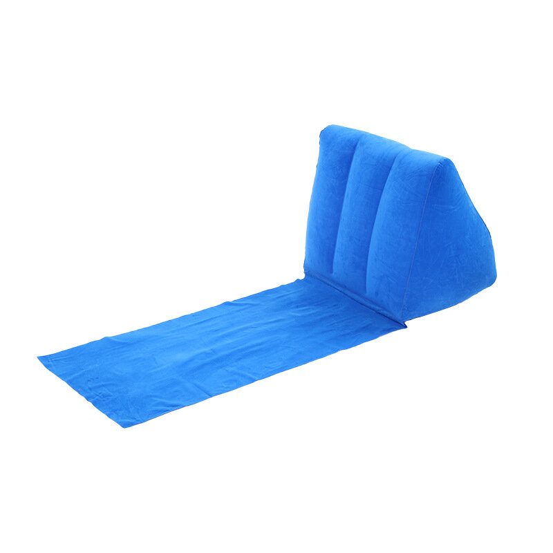 Chaise longue gonflable en polymère souple, coussin de plage, portable, relaxant, oreiller de dos, siège pliant, voyage, camping, extérieur