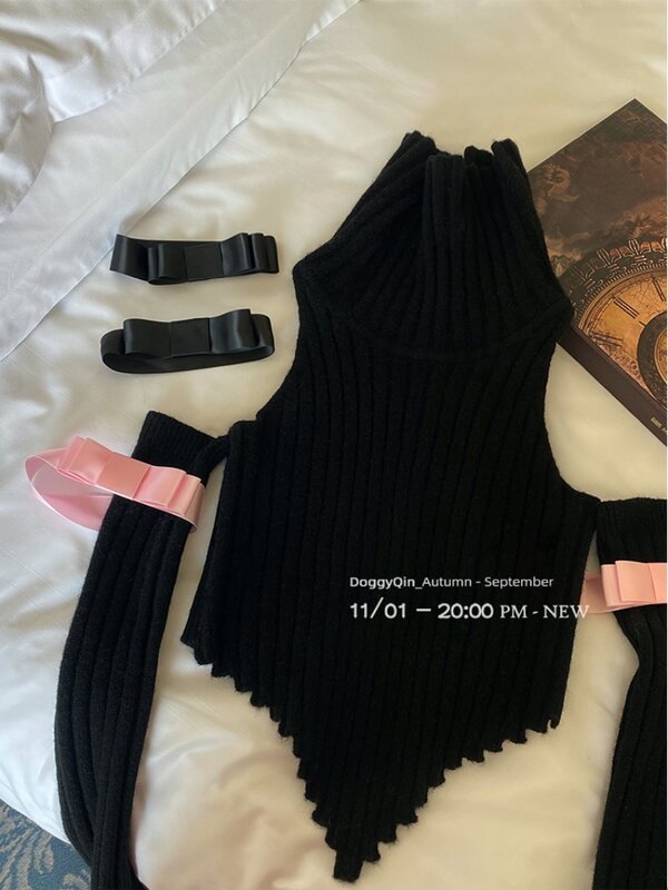 Корейский модный свитер с рукавами Desire 2024 женский осенне-зимний дизайнерский пуловер свободного покроя Топ Женская одежда