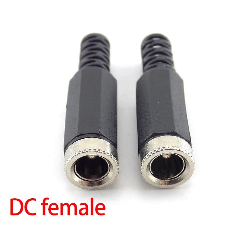 100x 5.5x2.1mm DC female Jack Extension cable cord adaptor connector For Cctv Camera System Jack Plug Adapter Q1