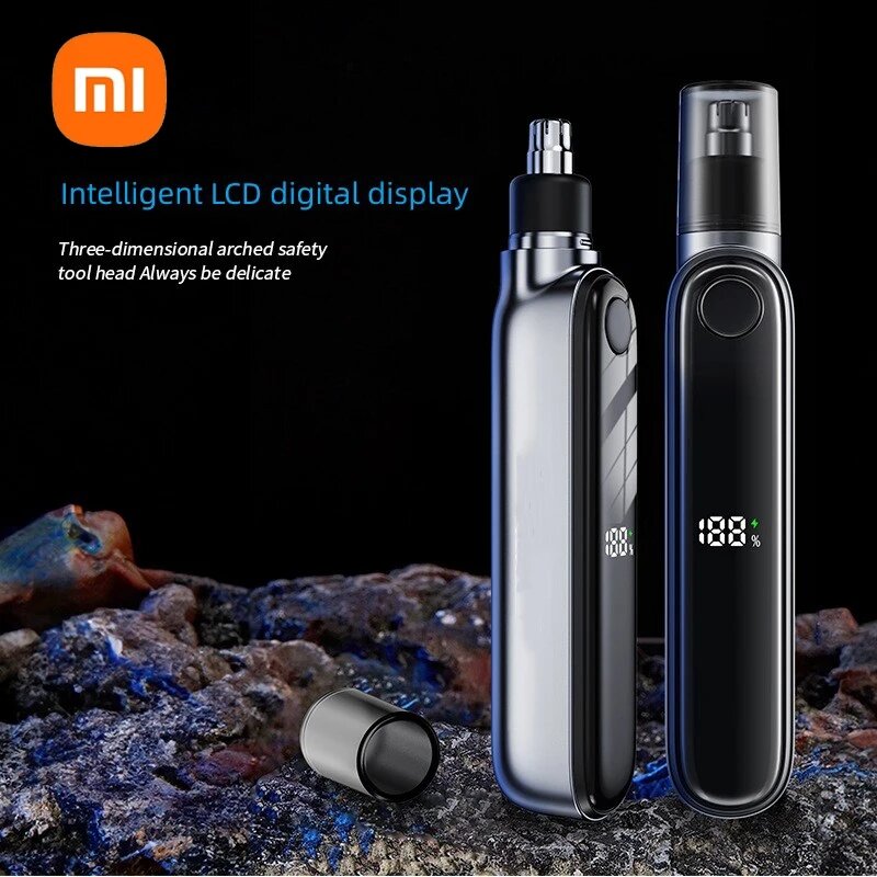 2024 XIAOMI Electric Nose Hair Trimmer 13000rpm Intelligent LED Digital Display With Double-edged Blade Trimmer For Nose MJYB01