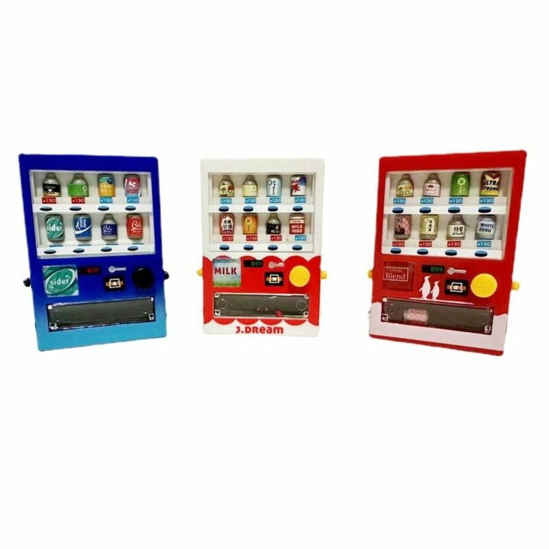 Doll House Simulation Drinks Vending Machine, Mini Estimular a Imaginação, Desenvolvimento Intelectual, Personalidade, 1:12