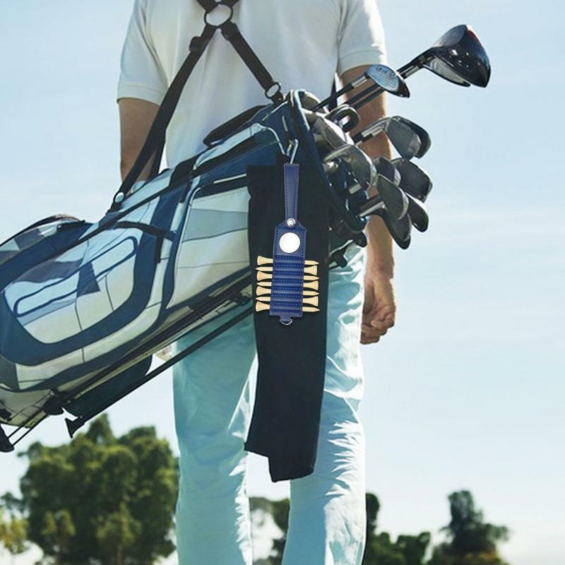 Golftas T-Shirt Houder Outdoor Lederen Houder Voor Tee Golf Sportbenodigdheden Met Blanco Bal Mark Voor Golfliefhebbers Beginners En