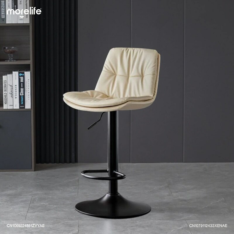 Новинка 2024, вращающиеся барные стулья в скандинавском стиле с подъемом, современная простая домашняя спинка, креативный роскошный стул для кассового аппарата, стул с высокими ножками