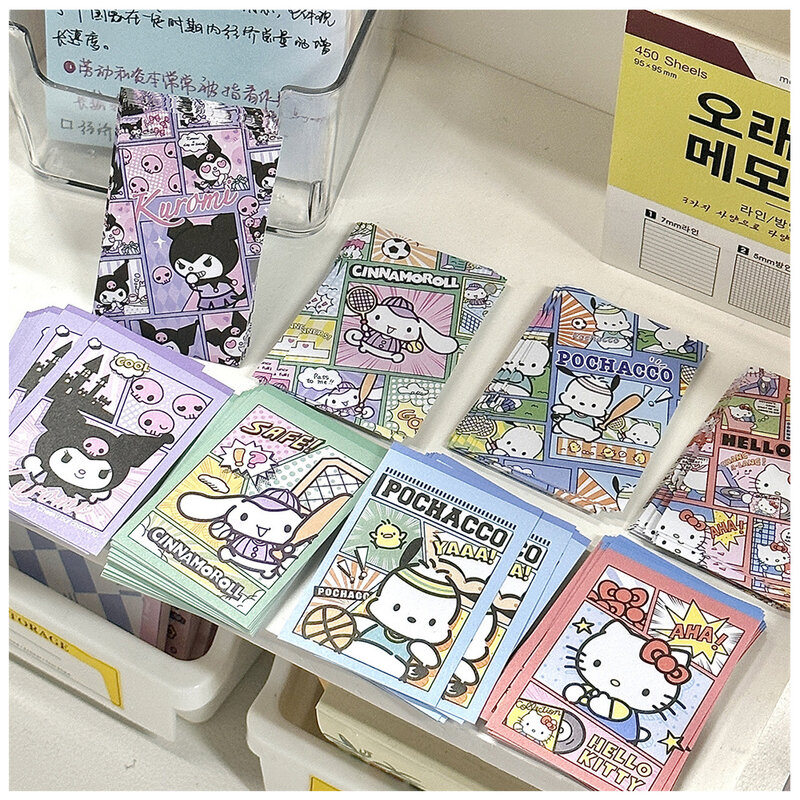 Pegatinas de póster de Sanrio para 20 piezas, calcomanías de Hello Kitty Kuromi, calcomanías para portátil, álbum, planificador, pegatina de decoración, juguete para niños