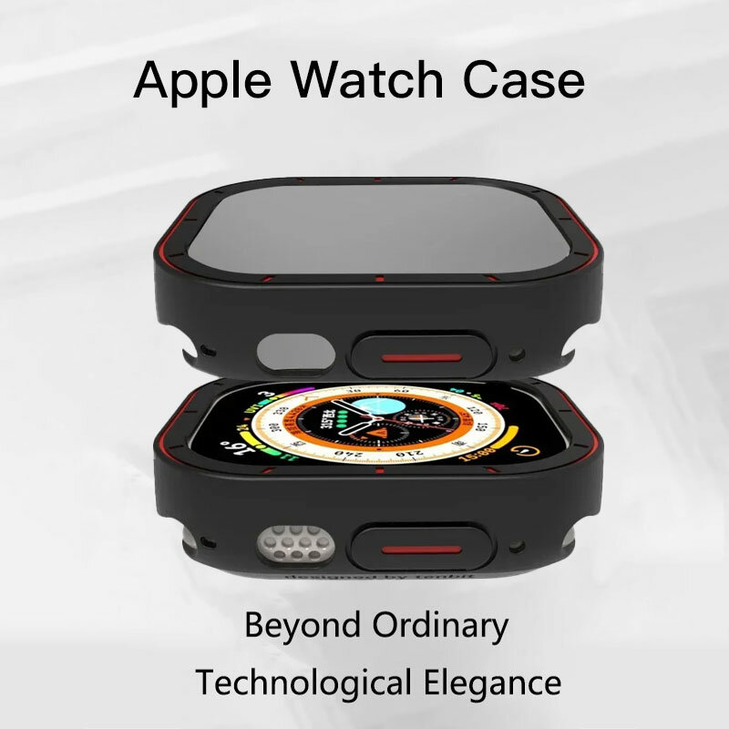 Soft Silicone Case for Apple Watch 9 8 Ultra 49MM TPU Protector Cover Bezel for iWatch series 7 SE Bumper Watch Band Accessories