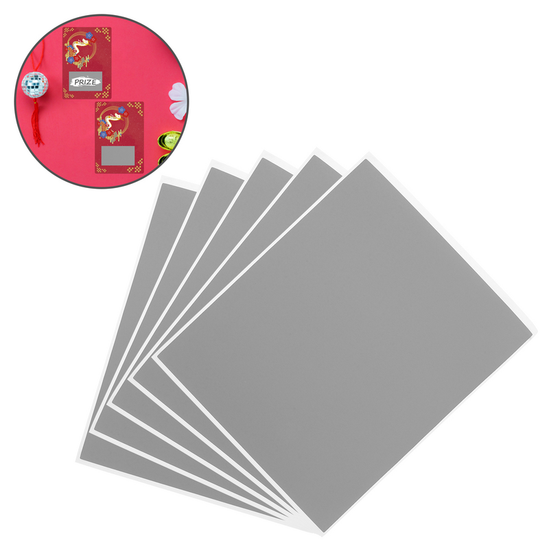 5 Sheets Scratch 9.24X7.86In Self Adhesive Scratch Scratch Off Reward Card Business Valentines