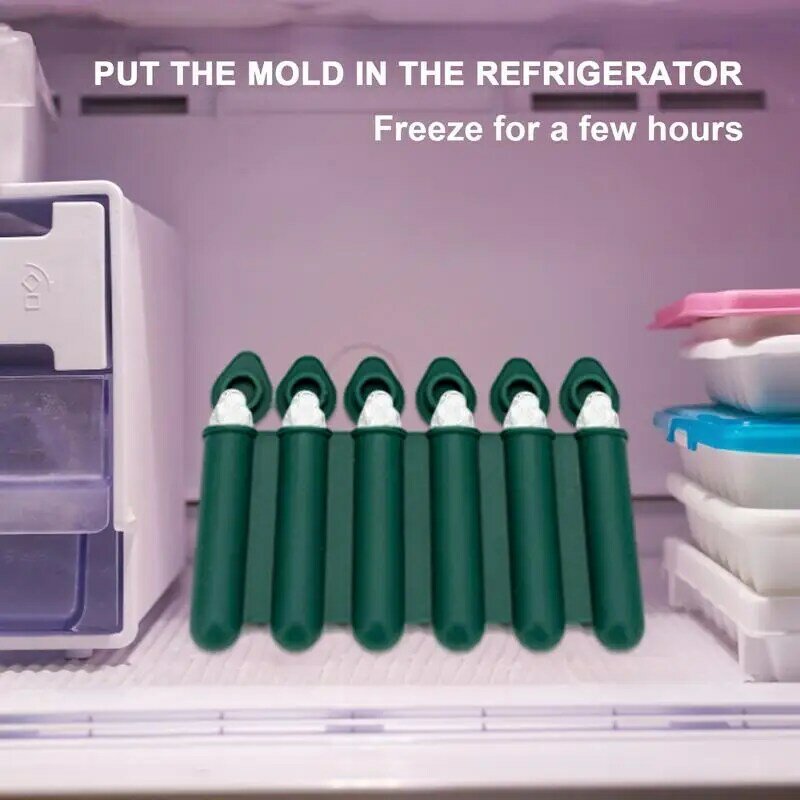 Silicone Ice Pop Maker Moldes com tampa, Ice Making Tool para Piquenique Party Travel Casa e Área de Trabalho, Lavadora de louças