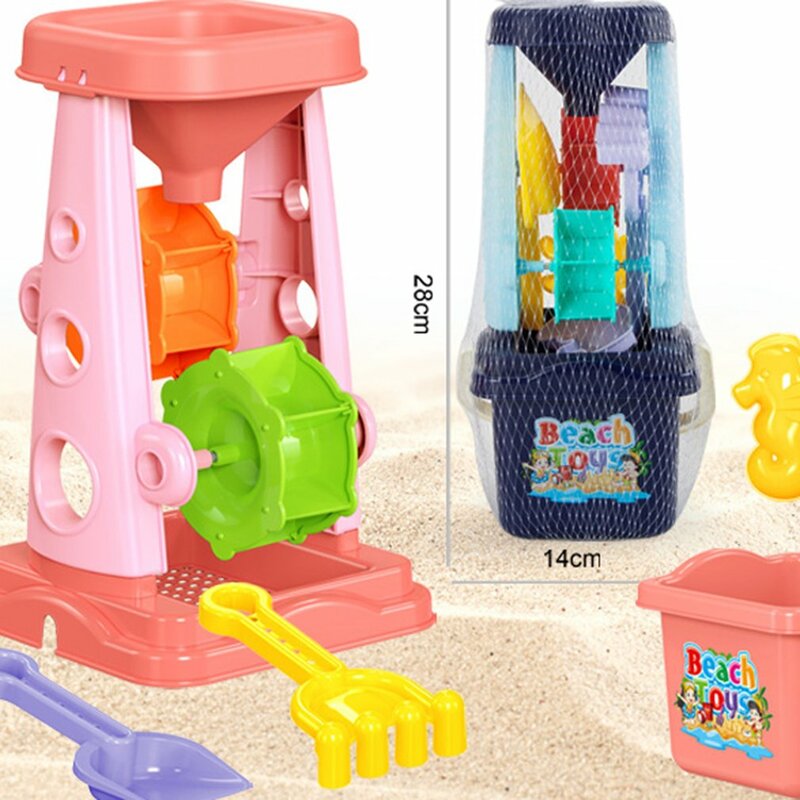 مجموعة ألعاب الشاطئ للأطفال والوالدين ، ألعاب الشاطئ والمرح المائية ، لعبة تعليمية تفاعلية دائمة ، لون عشوائي ، 6 قطعة